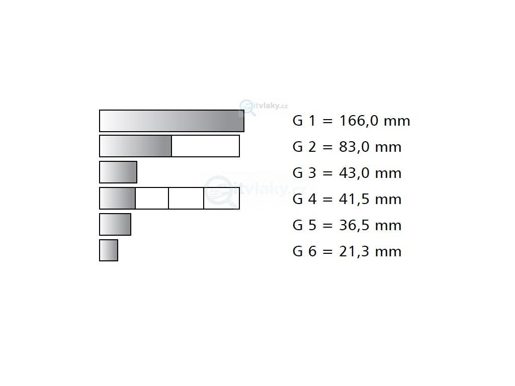 TILLIG -Rovná kolej G4, délka 41,5 mm, TT, 83103